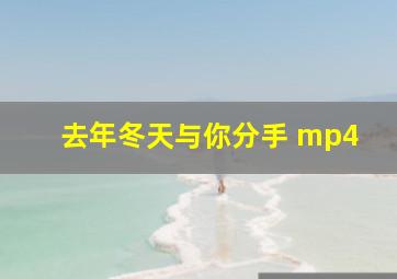 去年冬天与你分手 mp4